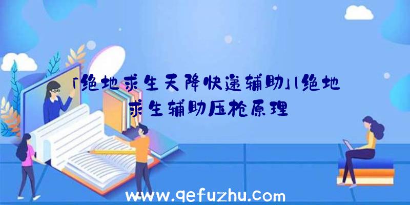 「绝地求生天降快递辅助」|绝地求生辅助压枪原理